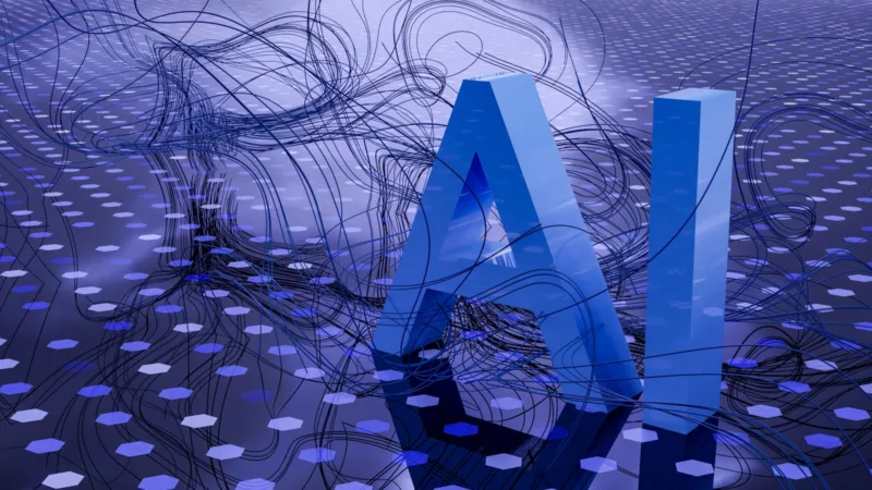 Abstract visualization of AI and automation systems